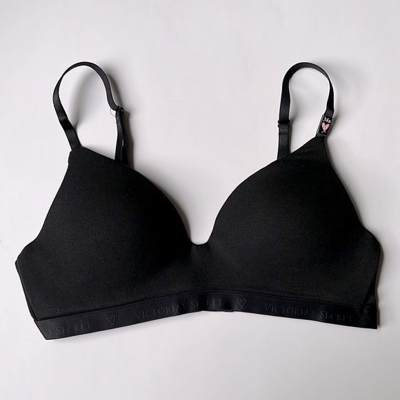 VS Black T-Shirt Cotton Wireless Bra, Cross Cross or Regular Strap Option, NWT - Picture 3 of 6